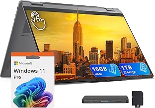 Yoga 7i 2-in-1 16" 2K Touchscreen Laptop, Intel Ultra 5 226V, 16GB LPDDR5X, 1TB(512GB SSD+512GB Docking Station), Intel Arc Graphics, Backlit Keyboard, Fingerprint, Wi-Fi 7, Win 11 Pro, Gray