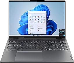 2022 Yoga 7i 2-in-1 16" 2.5K Touch Premium Laptop | Intel Core i5-1240P | Backlit Keyboard | Fingerprint | Windows 11 | with Stylus Pen Bundle (Gray, 8GB RAM | 256GB SSD)