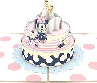 Lovepop Disney’s Minnie Mouse Birthday Cake Pop Up Card, 5x7-3D Greeting Card, Disney Birthday Cards for Kids, Pop Up Birthday Card for Mom, Wife or Daughter