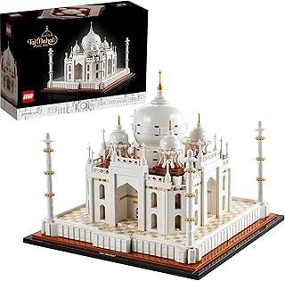 Architecture Taj Mahal 21056 Building Set - Landmarks Collection, Display Model, Collectible Home Décor Gift Idea and Model Kits for Adults and Architects to Build