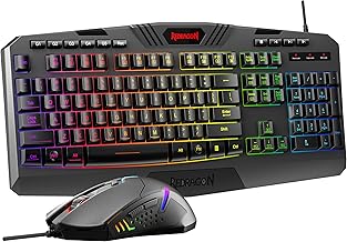 S101-3 PRO Gaming Keyboard and Mouse, RGB Backlit Programmable Keyboard Mouse with Software, Independent Macro Record Keys, Value Combo Set, New Update Version