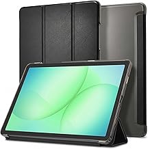 Spigen for Galaxy Tab A11 (2025) / A9 (2023) Case, Smart Fold Slim Tri-Fold Stand Cover with Auto Wake/Sleep, Magnetic Closure, Hard PC Back with Soft Suede Interior, 8.7 Inch, Black