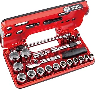 CRAFTSMAN V-SERIES Socket Set, Shallow MM, 1/2 Inch Drive, 21 Piece (CMMT45755V)