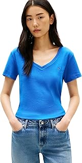 Women's Basic Short Sleeve Cotton V-Neck T-Shirt