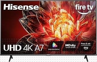 50" Class A7 Series (50A7NF,2025 Model) 4K UHD Smart Fire TV, Voice Remote with Alexa, Wide Color Gamut, HDR10+, Dolby Vision, Dolby Atmos, Game Mode, ALLM, Stream Live TV Without Cable