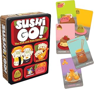 Gamewright Sushi Go, the Pick and Pass Card Game, Multi-colored