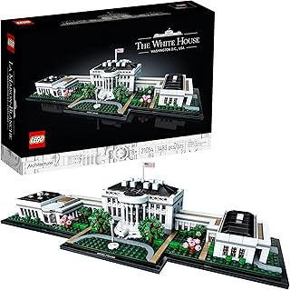 Architecture Collection: The White House 21054 - Model Building Kit, Creative Set for Adults and Teens, Energizing DIY Project, Iconic Presidential Office, Great Collectible Gift for Father's Day