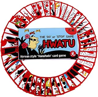 GEEKBEAR Hwatu - Korean Flower Card Game - Hanafuda - Go Stop HWATOO - Godori Game - New Year Board Game - Minari Movie Game