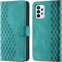 for Samsung Galaxy A23 4G/5G Wallet Case with Card Holder, RFID Blocking Credit Slots Kickstand Shockproof Phone Cover Fit for Samsung A23 Phone Case Turquoise
