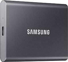 T7 Portable SSD, 2TB External Solid State Drive, Speeds Up to 1,050MB/s, USB 3.2 Gen 2, Reliable Storage for Gaming, Students, Professionals, MU-PC2T0T/AM, Gray