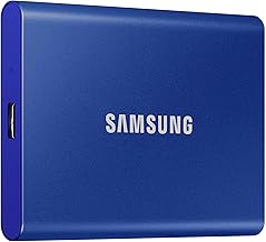 T7 Portable SSD, 1TB External Solid State Drive, Speeds Up to 1,050MB/s, USB 3.2 Gen 2, Reliable Storage for Gaming, Students, Professionals, MU-PC1T0H/AM, Blue